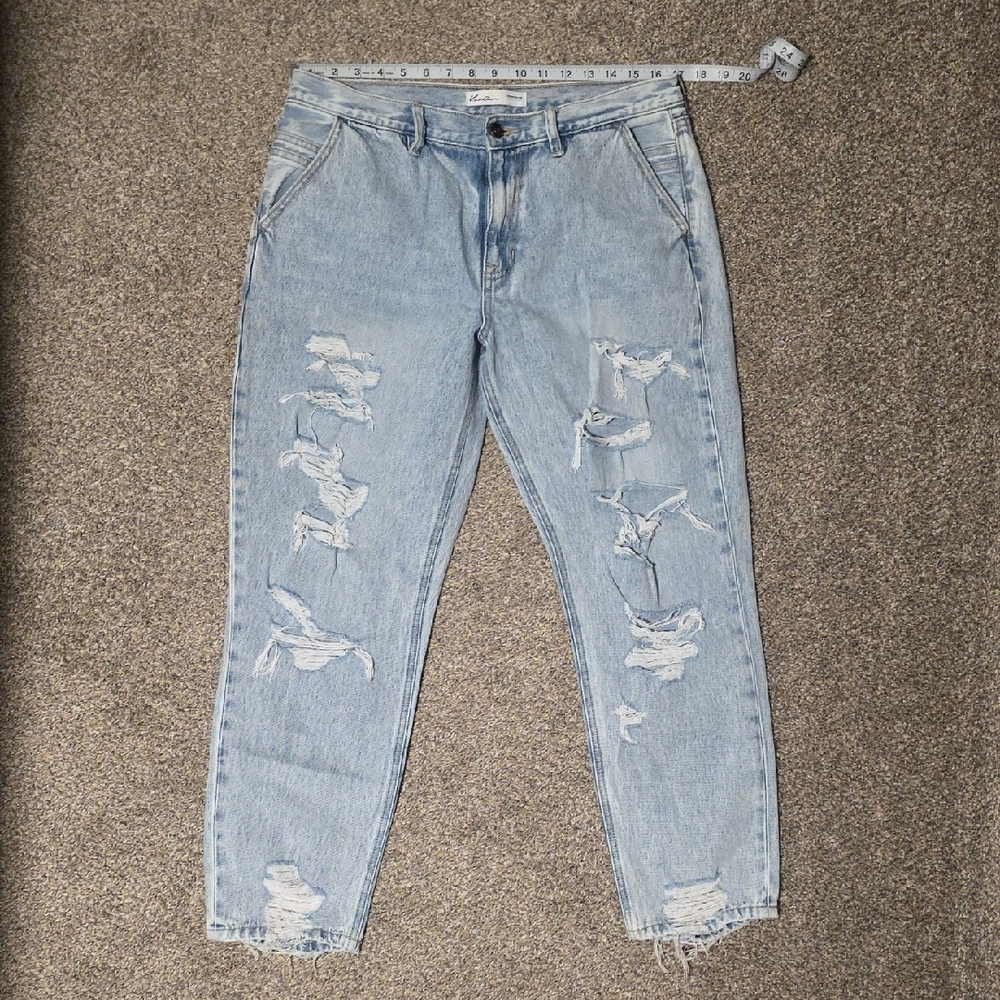 KanCan Light Blue Distressed Boyfriend Jeans